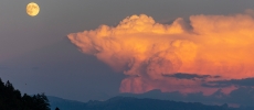 La Luna, der Mond, Wolken