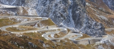 Tremola, alte Gotthardpass-Strasse, Uri / Tessin, Schweiz